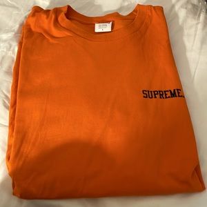 Supreme orange automobili Lamborghini t-shirt size large.